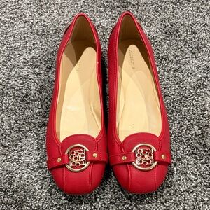 Liz Claiborne Red Leather Loafers